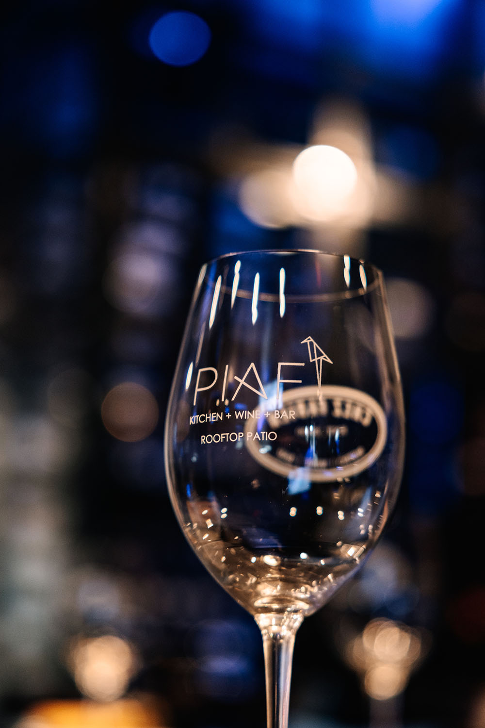 piaf wine glass in stylish photo shot